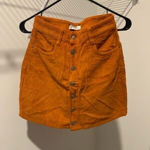 ZARA CORDUROY MINI SKIRT